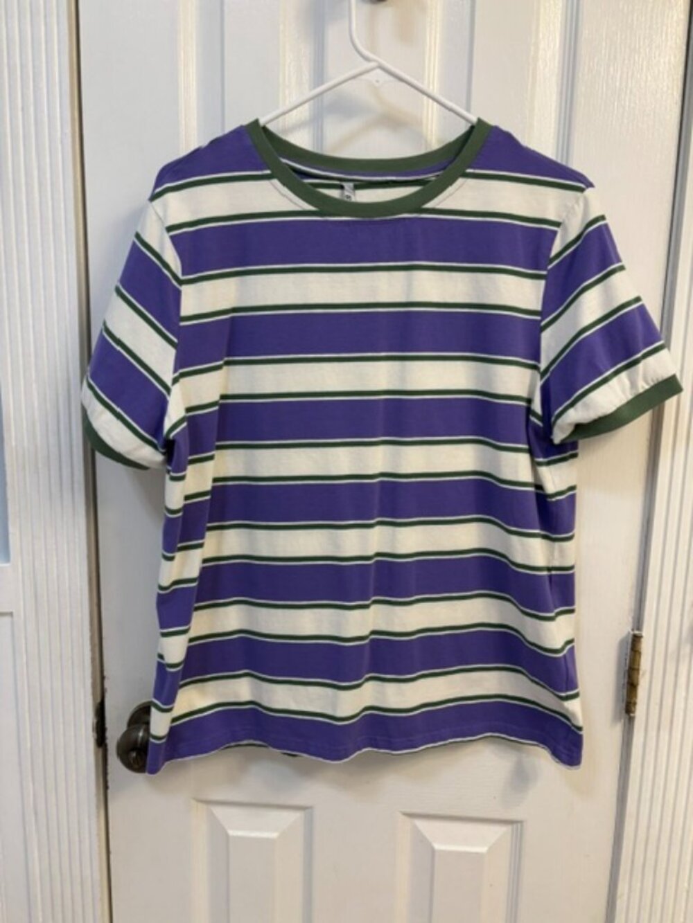 Purple striped shirt